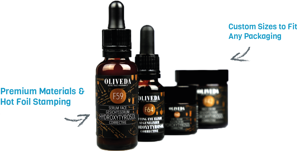 Oil Labels - Cosmetics (1090x547), Png Download