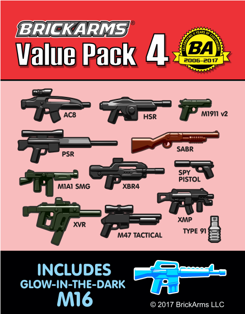 Brickarms Value Pack (700x644), Png Download