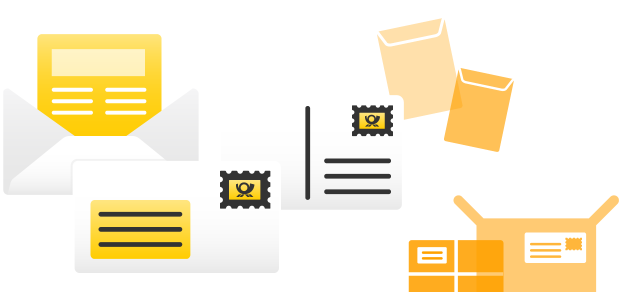 Letter Mail And Postcards - Graphic Design (1280x310), Png Download