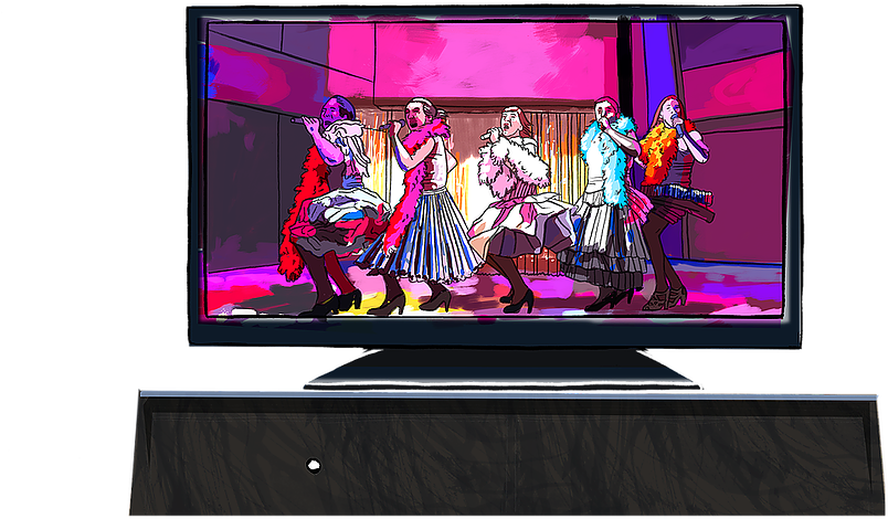 Paper Dolls - Television Set (876x520), Png Download