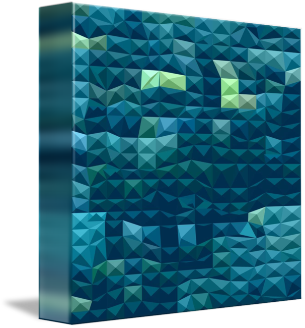 Blue Tumblr Background - Low Poly (606x650), Png Download