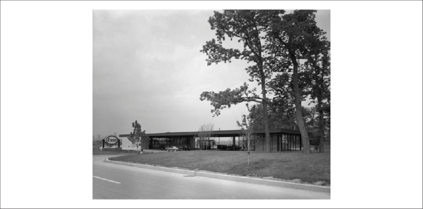 The New Architectural Typology Of Gas Station Also - Tree (850x421), Png Download