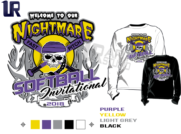 Softball Welcome To Our Nightmare Invitational Tshirt - Wrestling Design (751x555), Png Download
