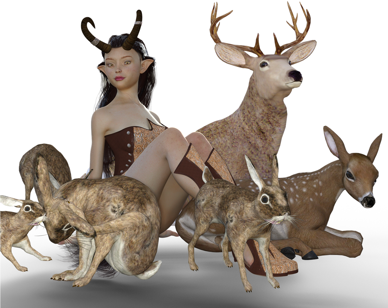 Deer,red - Elk (1280x1280), Png Download