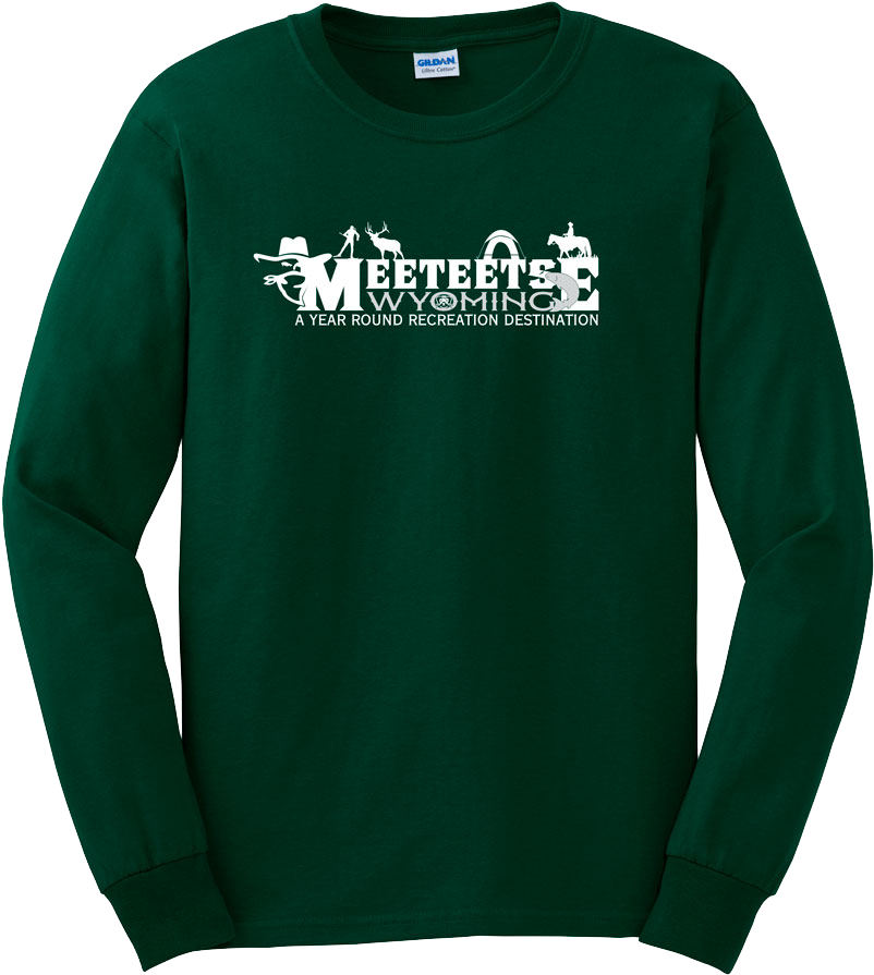 Meeteetse Forest Green Long Sleeve T-shirt - Plain Green Long Sleeve Shirt (900x959), Png Download