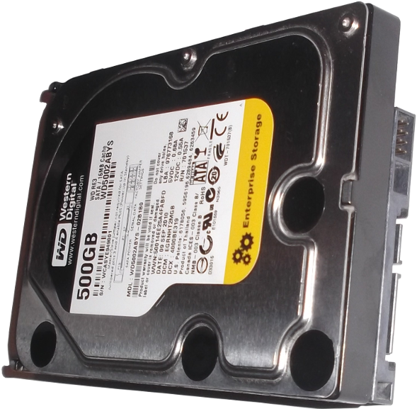 Hard Disk Drive Hdd Sata 500gb Western Digital Wd Re3 - Western Digital Re3 Wd5002abys (600x600), Png Download