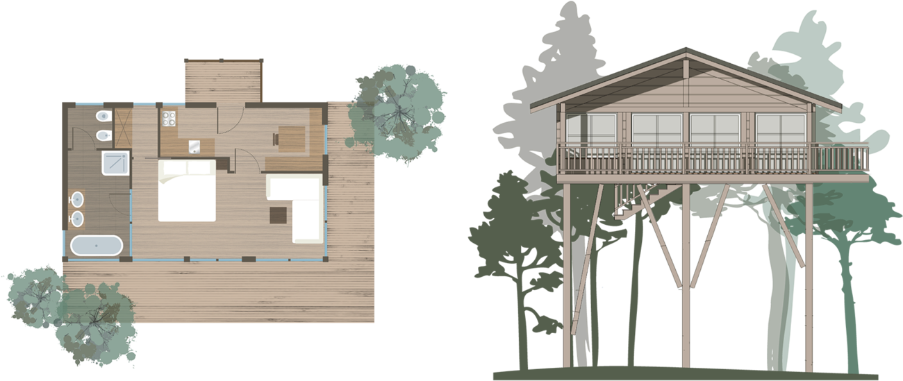 44 M² - San Luis Lodges Italy (1320x566), Png Download