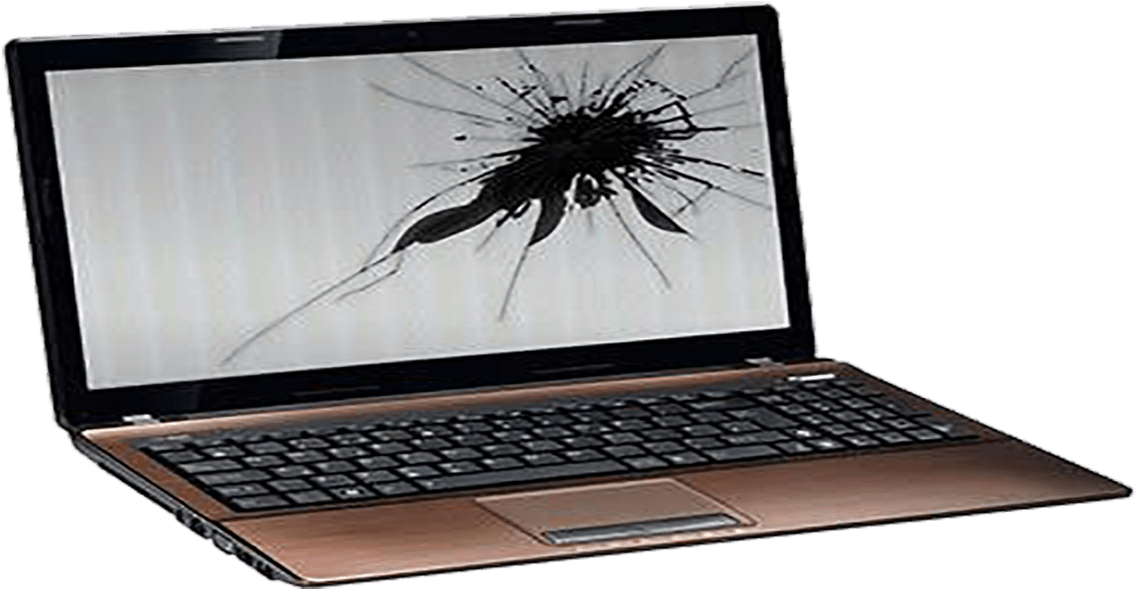 Laptop Screen Replacement - Cracked Screen (1200x630), Png Download