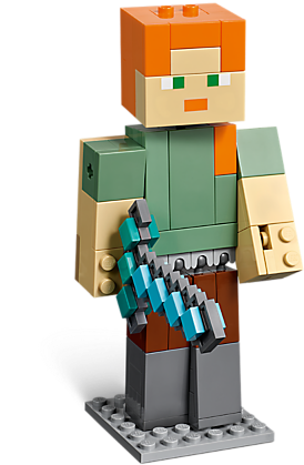 Minecraft™ Alex Bigfig With Chicken - Minecraft Alex (800x600), Png Download