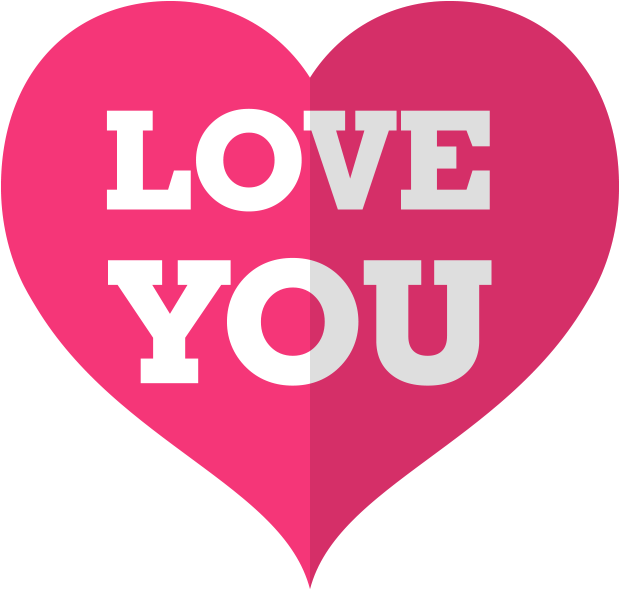 Love You Png Heart Transparent - Happy Valentines Days Template (1000x824), Png Download