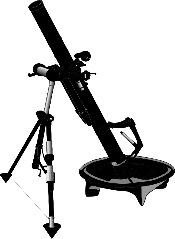 Free Mortar - Mortar Weapon Clipart (588x800), Png Download