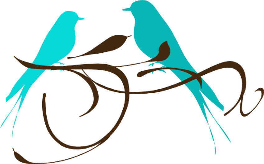 Free Png Download Teal Love Birds Png Images Background - Teal Love Birds Clipart (850x529), Png Download