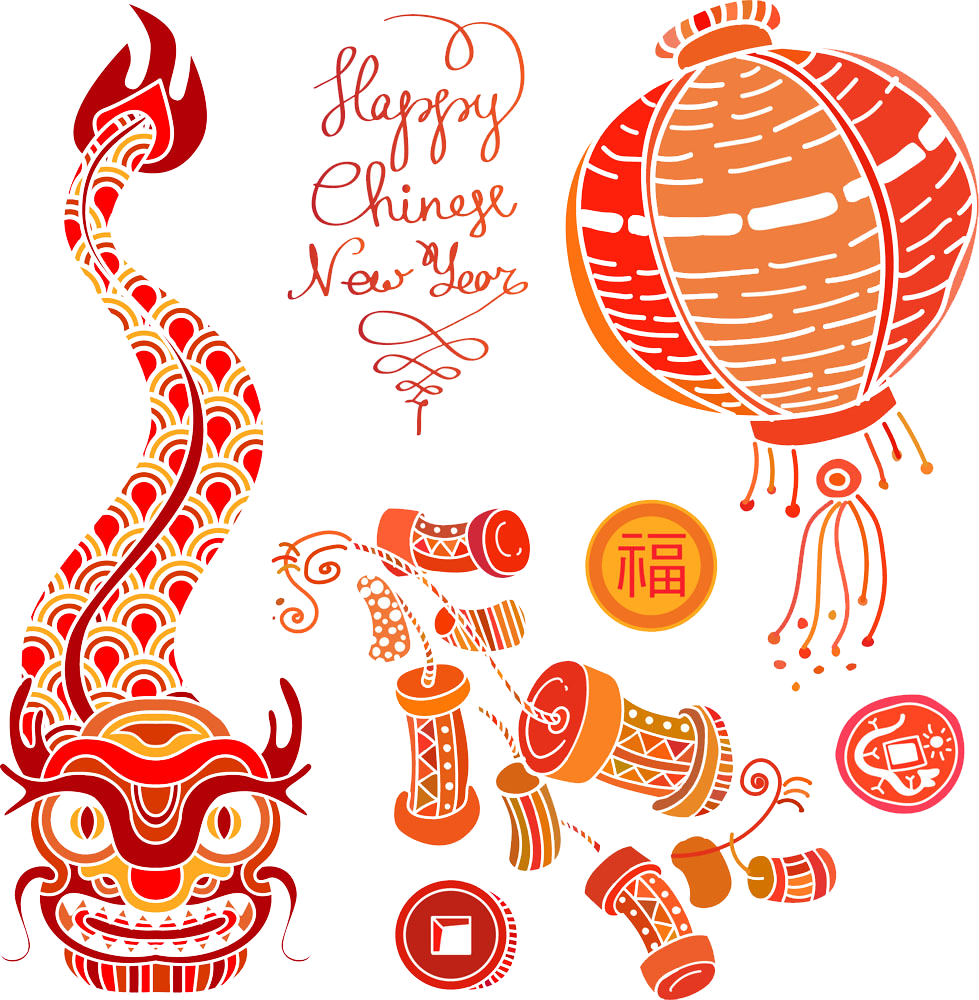 Chinese New Year Firecracker Chinese Zodiac - Chinese New Year Firecrackers Png (979x1000), Png Download
