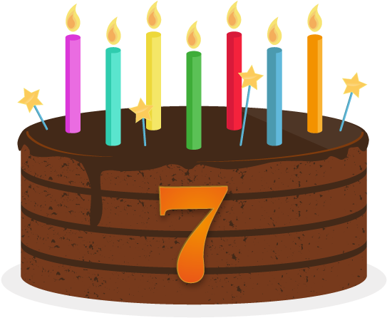 7th Birthday Cake Png - Birthday (900x595), Png Download
