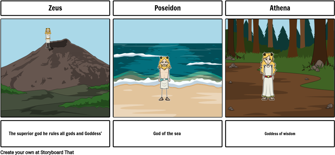 Greek Gods - Native American Storyboard (1165x550), Png Download