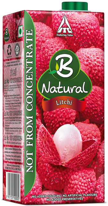 B Natural Litchi Drinks - B Natural Litchi (500x737), Png Download