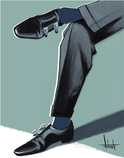 Though The Monk Is Quite A Formal Shoe, It Can Also - Slip-on Shoe (600x550), Png Download