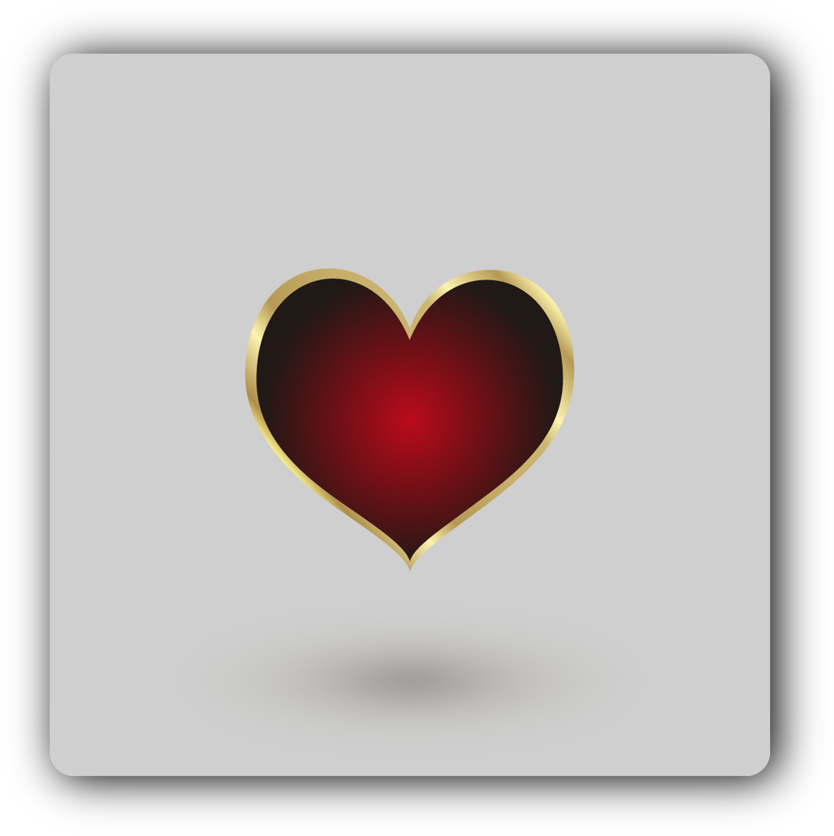 Royal Poker Heart Icon Diwali Coasters - Heart (1904x1944), Png Download