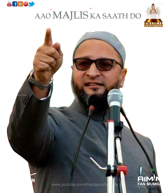Pin By Khadija Productions On Asaduddin Owaisi Png - Raja Singh Asad Owaisi (544x640), Png Download