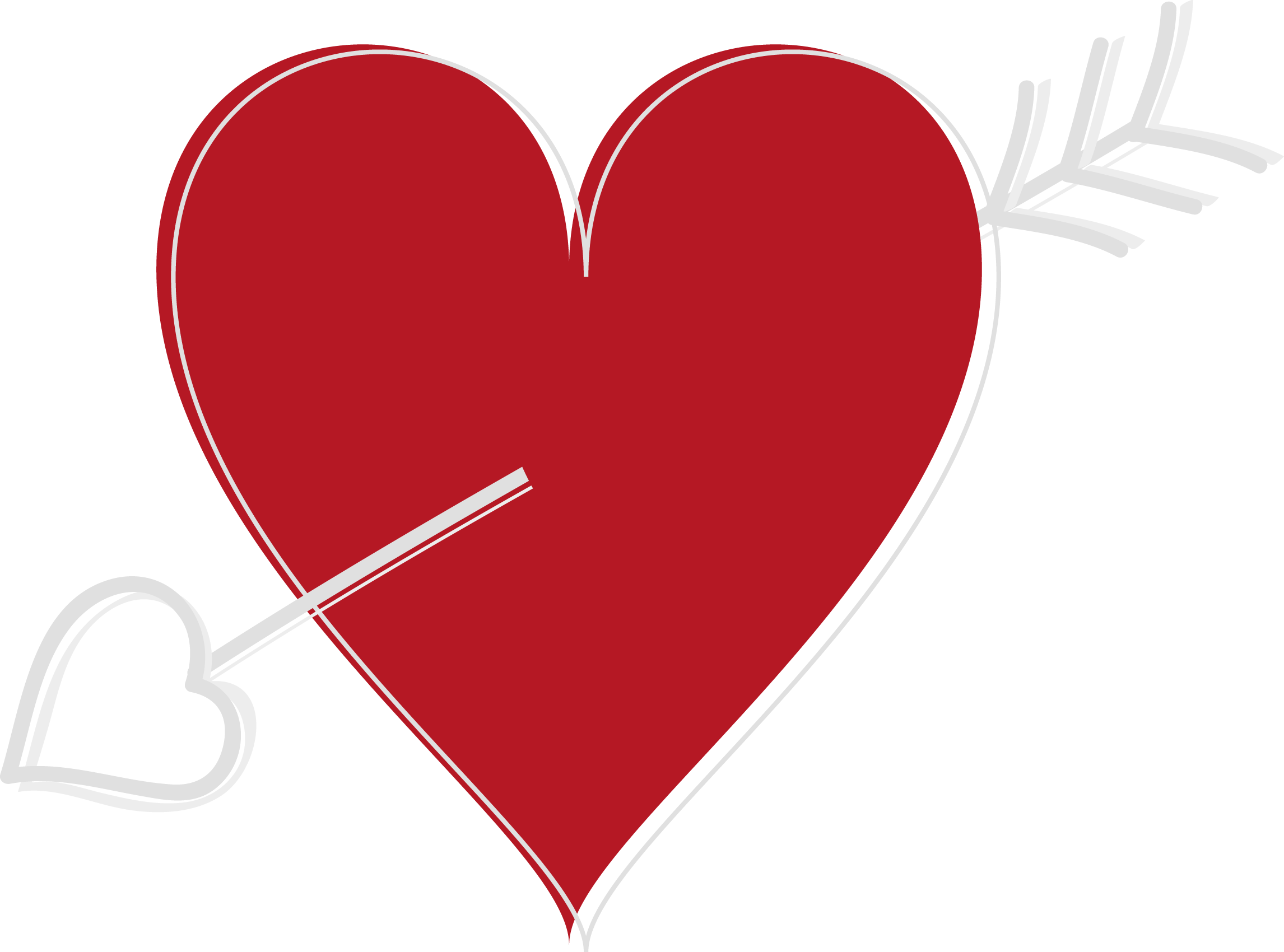 Heart And Arrows - Heart (2292x1700), Png Download