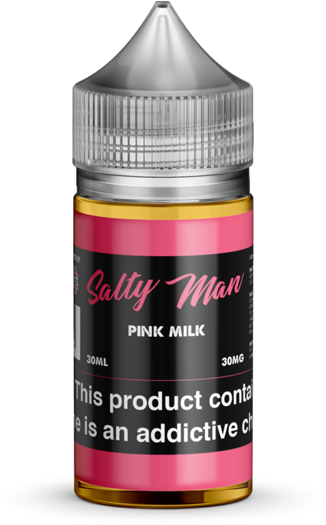 Pink Milk [salt Nic] *drop Ships* - Salty Man Kool Peach (1400x1400), Png Download