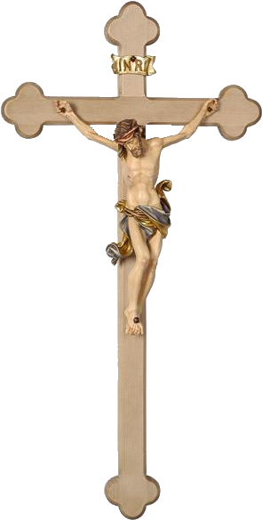 Baroque Crucifix (600x600), Png Download