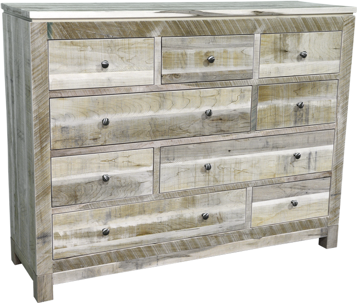 Rough Cut Metro 9 Drawer Dresser - Chest Of Drawers (1000x731), Png Download