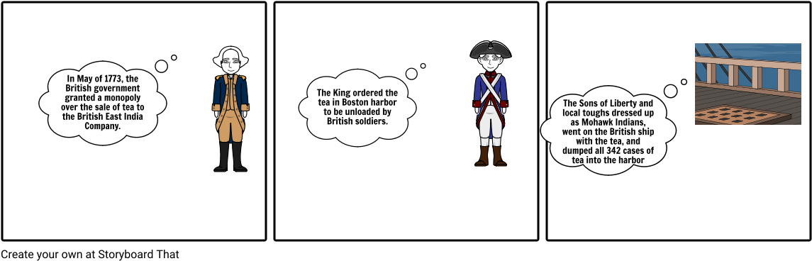 The Boston Tea Party - Cartoon (1164x385), Png Download