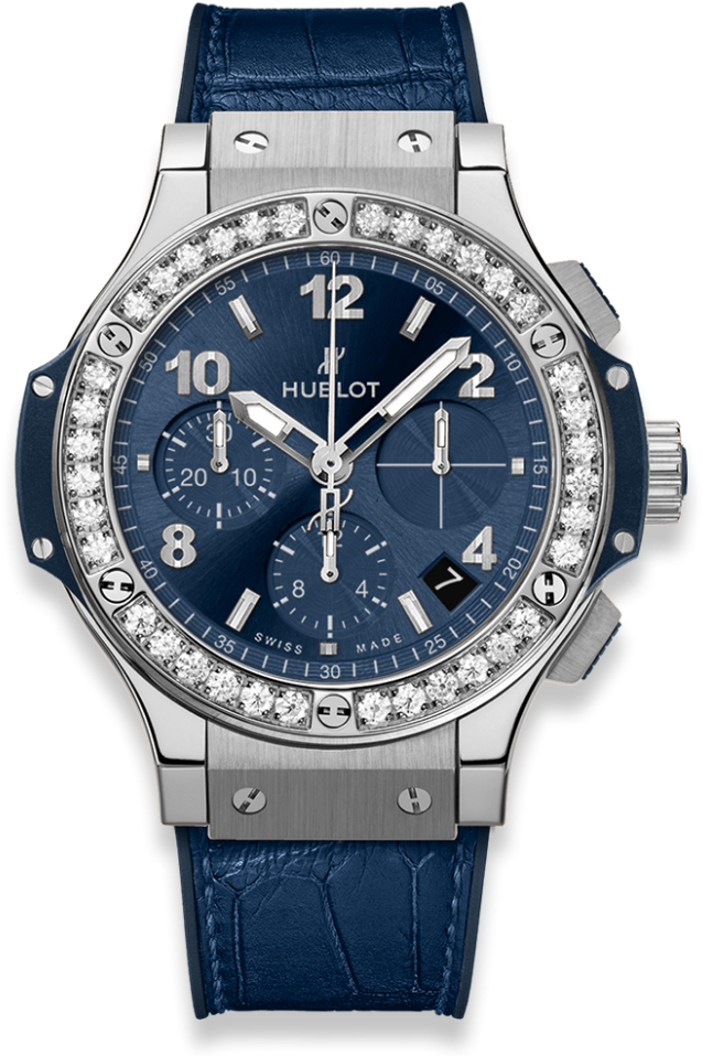Big Bang Steel Blue Diamonds - Hublot Big Bang Steel Blue Diamonds (1000x1000), Png Download