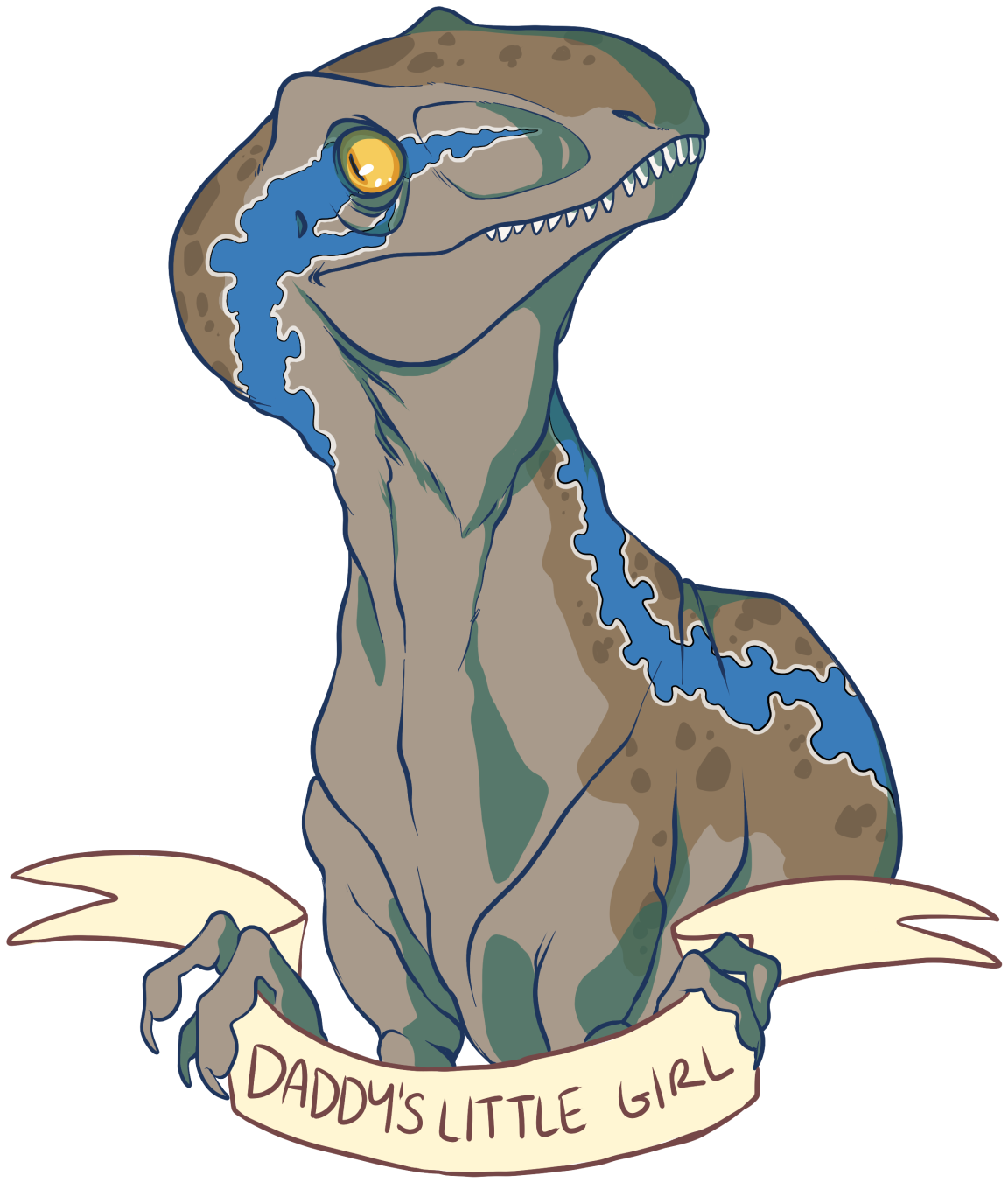 More Jurassic World Doodling~blue Is A Cute Little - Jurassic World Blue Cute (1280x1531), Png Download