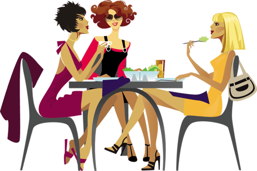 The Ladies Tea Out - Ladies Who Lunch Clipart (500x333), Png Download