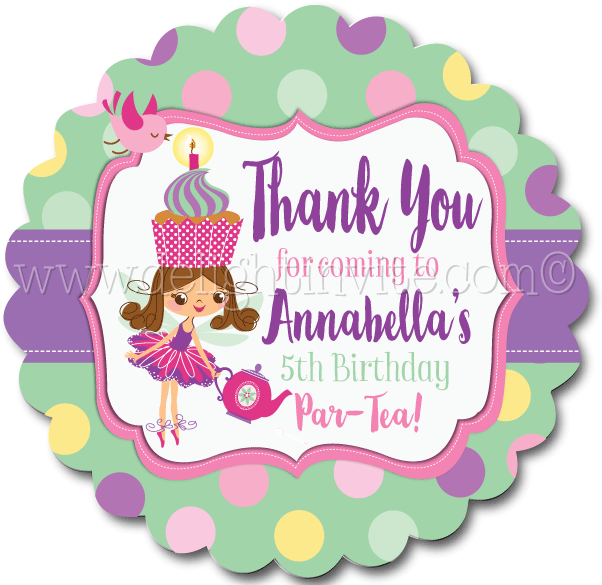 Fairy Tea Party Favor Tags - Tea (612x612), Png Download