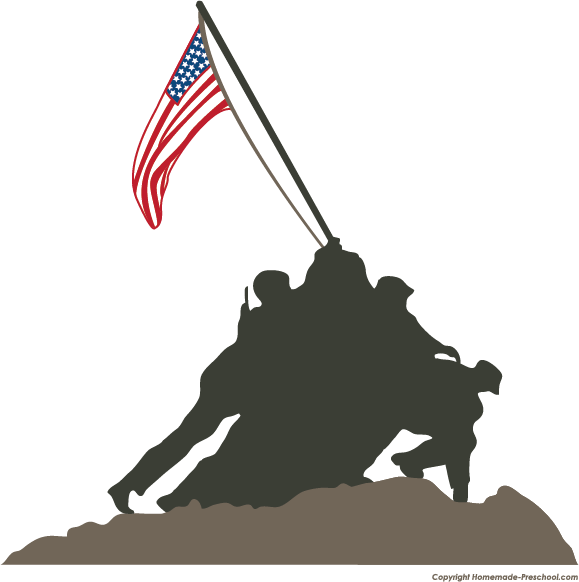 Marine Corps War Memorial Outline (579x582), Png Download