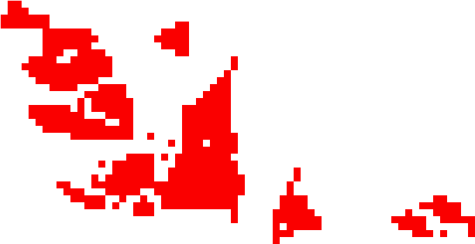 Blood Splatter - Blood Sprite Pixel Art (820x390), Png Download