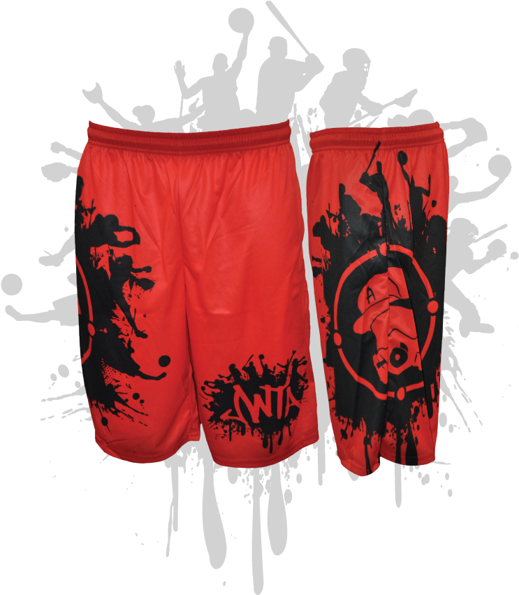 Splatter Splash Mens Full Dye Shorts Red/black - Adidas Baseball Turf Shoes Boys Orange (800x857), Png Download