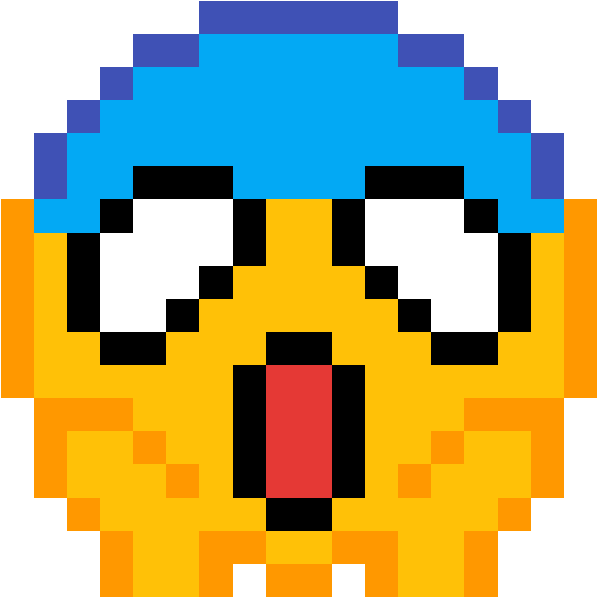 Omg Emoji - Pixel Art Emoji Faces (1200x1200), Png Download