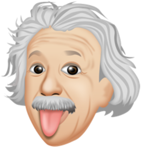 Einsteinmoji Of Arthur Sasse's Iconic Einstein Photo - Albert Einstein Emoji (1000x583), Png Download