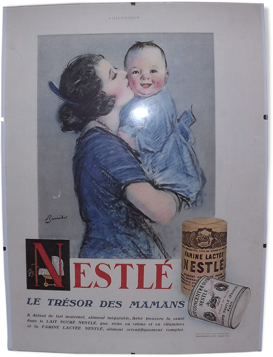 Poster Advertising Paper Nestlé 1930 By Barribal - Advertising (1457x1457), Png Download