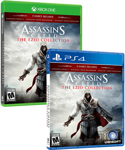 Ac Ezio Collection Boxart - Assassin's Creed 2 (421x504), Png Download