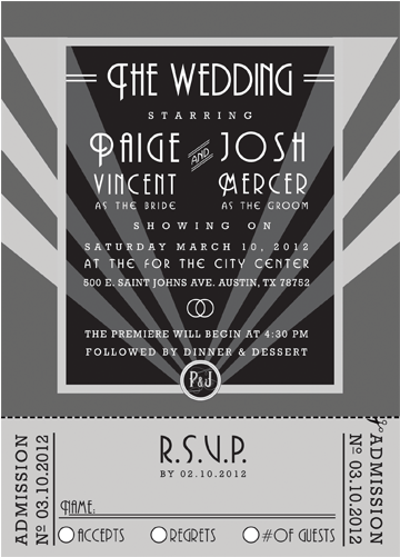 Movie Ticket Wedding Invitations - Poster (700x500), Png Download