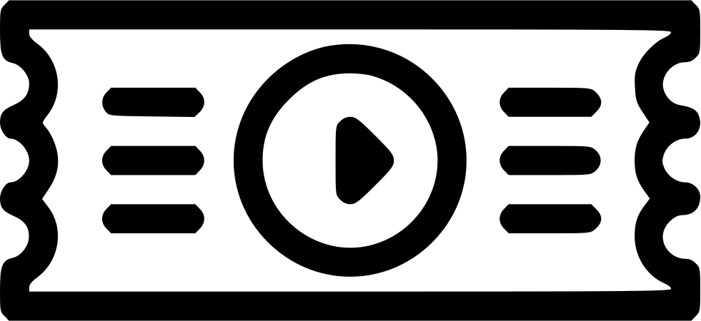 Movie Ticket - - Circle (981x450), Png Download