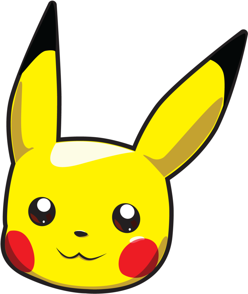 I Got Bored And Made A Sticker - Pokemon Pikachu Head Transparent (1024x1024), Png Download