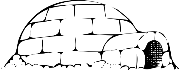 Igloo Snow House Svg Clip Arts 600 X 234 Px (600x234), Png Download