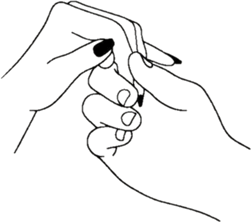 Tumblr Hand Love Blackandwhite Banner Black And White - Sketch (1047x844), Png Download