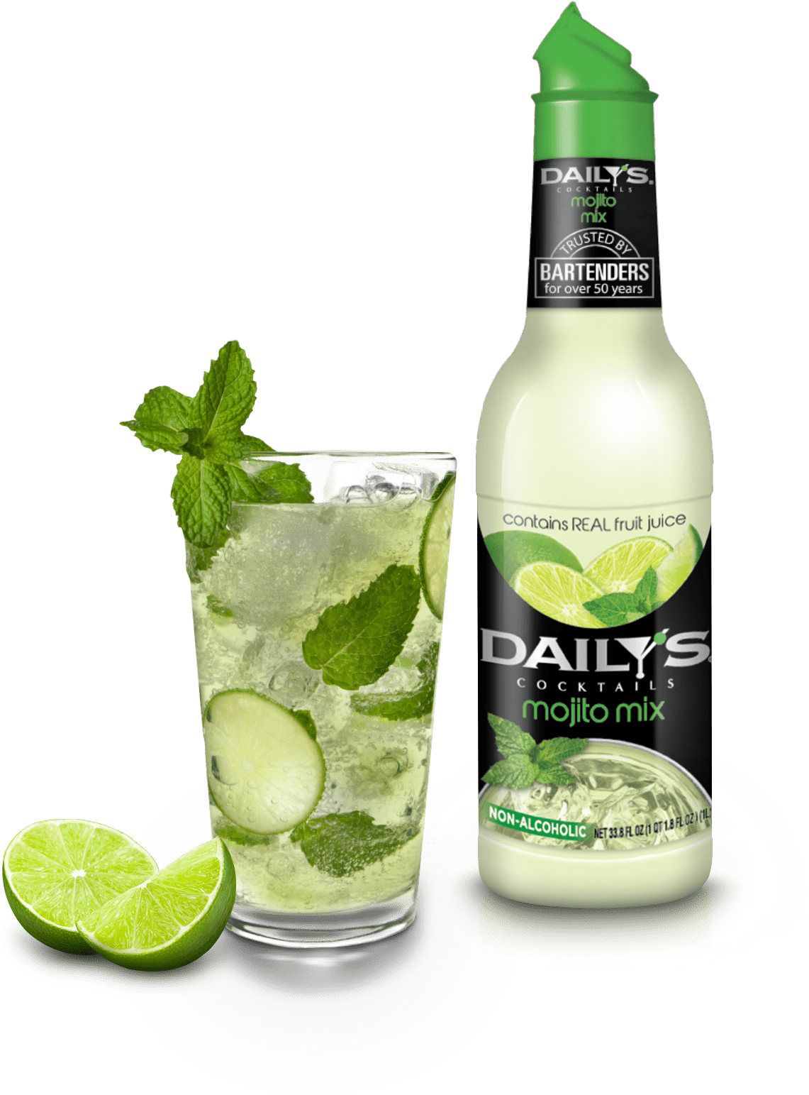 Mojito - Dailys Mixer Daily's Cocktail Mixer Banana 1 Liter (1632x1600), Png Download