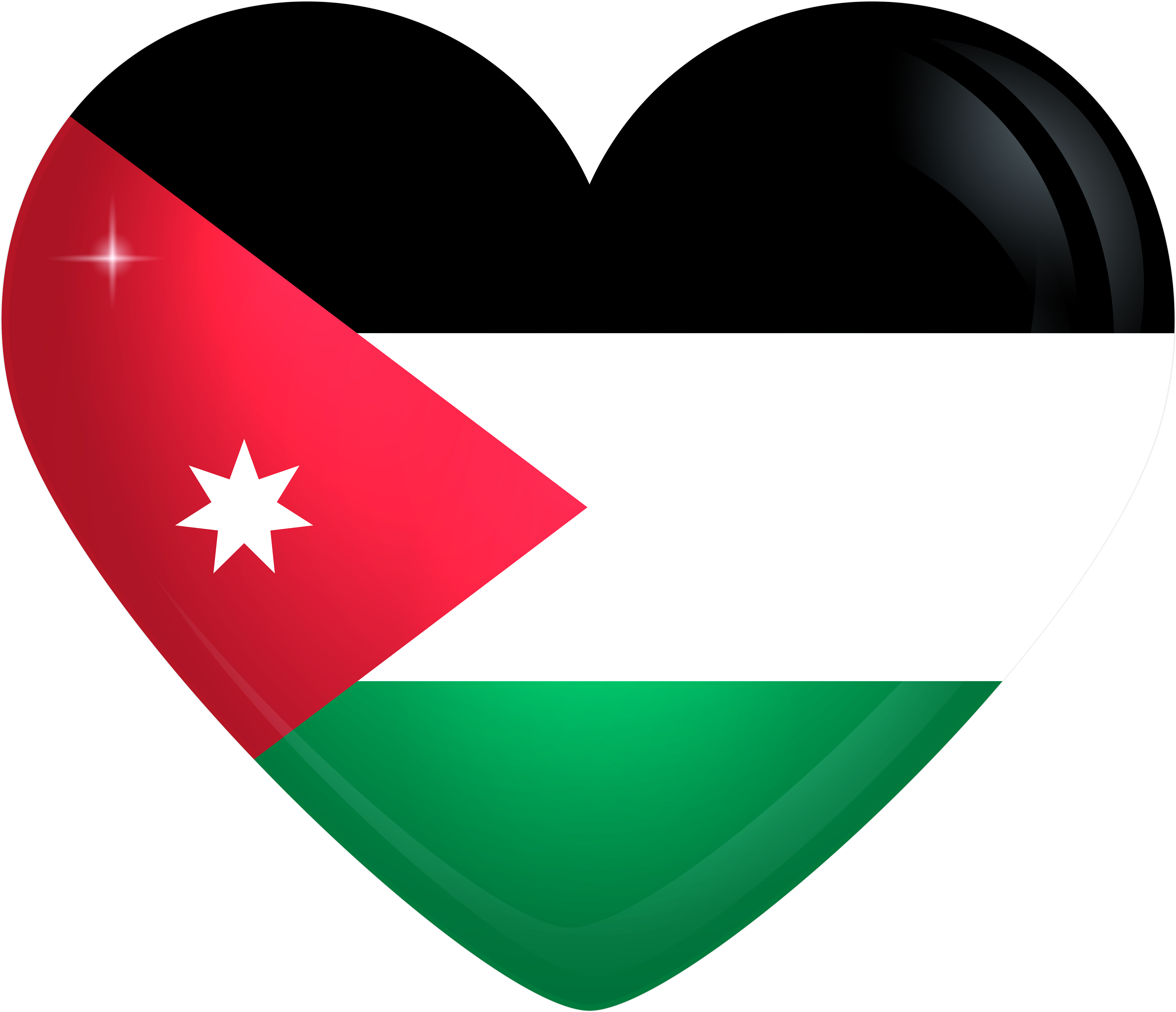 Jordan Flag Heart Png (6000x5147), Png Download