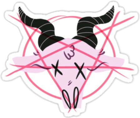 Picsart Sticker Satan Art Pentagram - Satanist Sticker Png (448x378), Png Download
