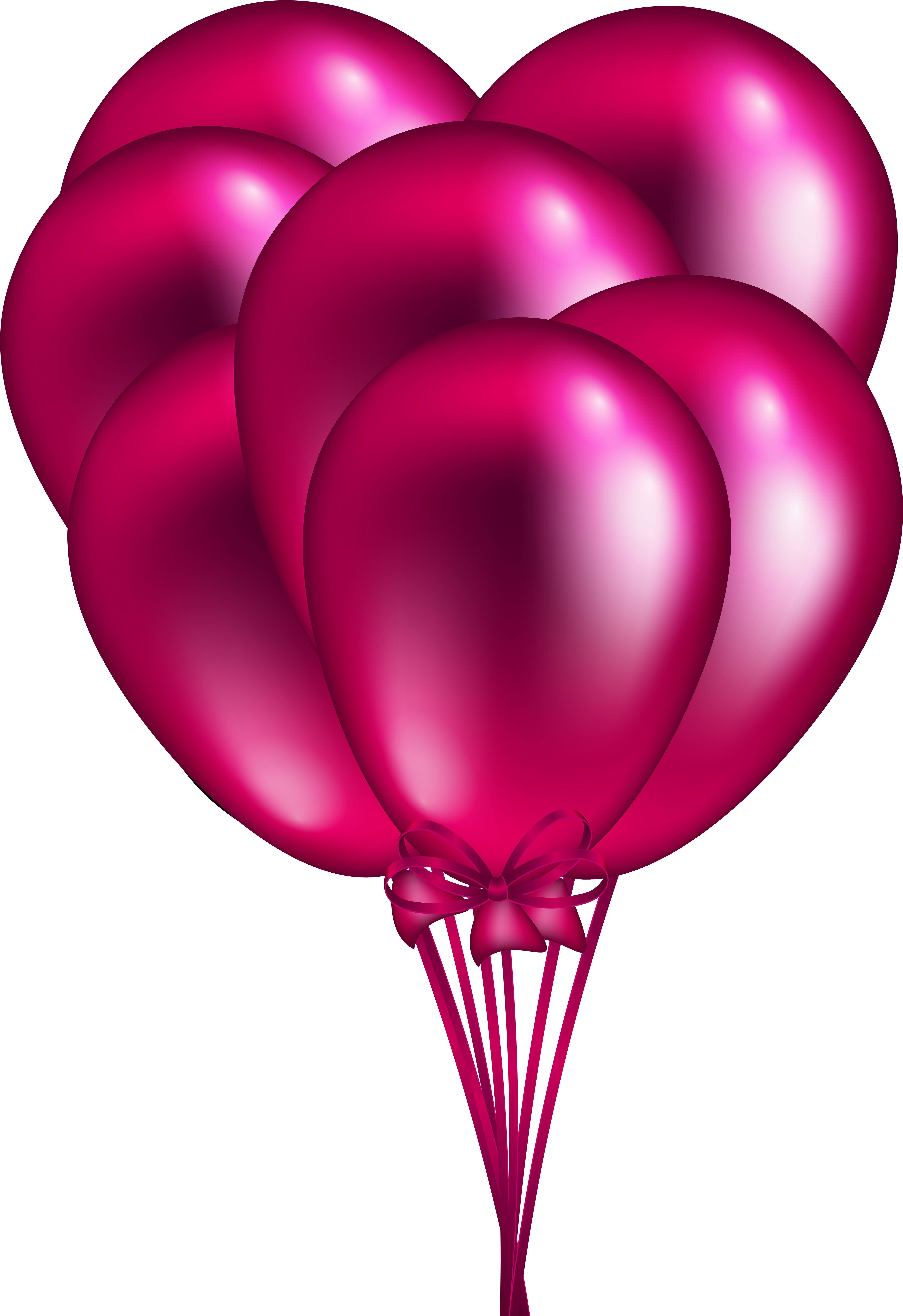 Pink Balloon Bunch Png Clip Art - Pink Balloon Png Transparent Background (5558x8000), Png Download