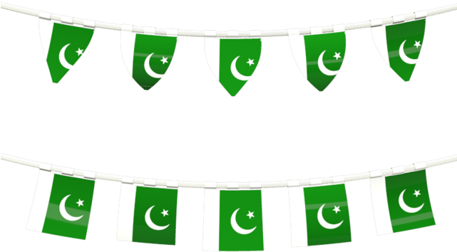Rows Of Flags - Pakistan Flag Clipart Png (640x480), Png Download
