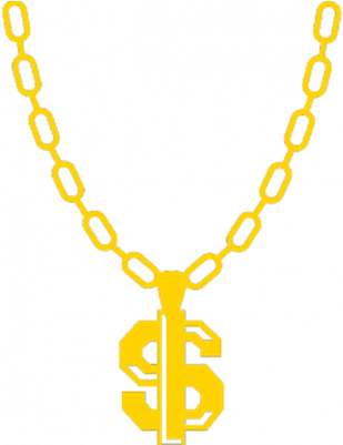 New Roblox Memes Thug Life Gold Chain Dollar Rocks - Thug Life Png (400x400), Png Download